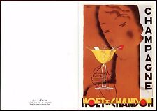 carte postale publicitaire.Champagne Moët et Chandon.illustré par Chem. art-déco