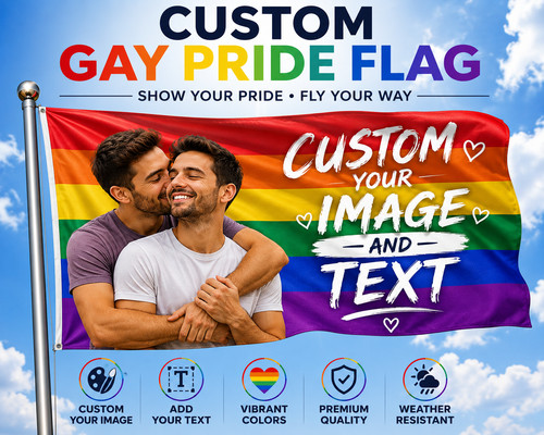 Personalised lgbt pride flag - personalised,