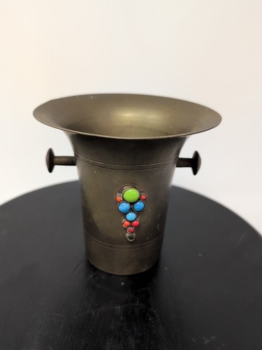 Mortaio vintage bronzo con - vintage, in