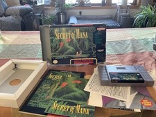 Secret of Mana usato SNES 1993 raro Super Nintendo con scatola manuale spedizione gratuita USA