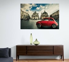 Quadro 120x80 cm Stampa su Tela - Telaio in Legno - FIAT 500 Cinquecento
