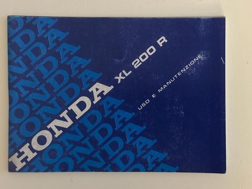 Honda xl200r libretto - xl200r, uso