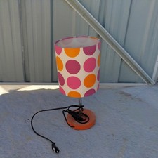 Lampada Da Tavolo Colorata Arancio Rosa Arredo Comodino Scrivania Ufficio Sala