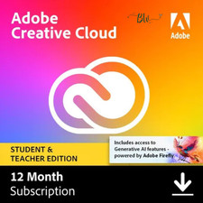 Adobe Creative Cloud versione completa - 1 anno - licenza permanente - senza abbonamento - aggiornabile