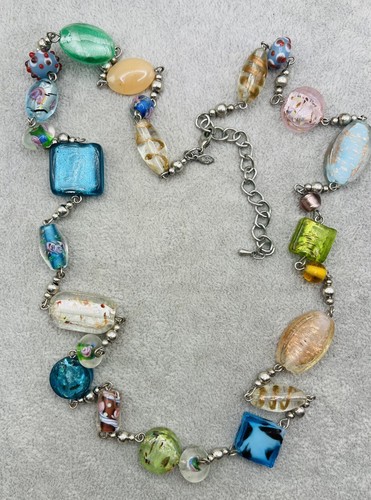 Collana perline stile vetro - perline,
