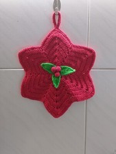 Presina natalizia a forma di stella, Natale, Vischio, stelle, uncinetto, regali