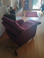 Poltrona sofà motorizzata bordeaux 