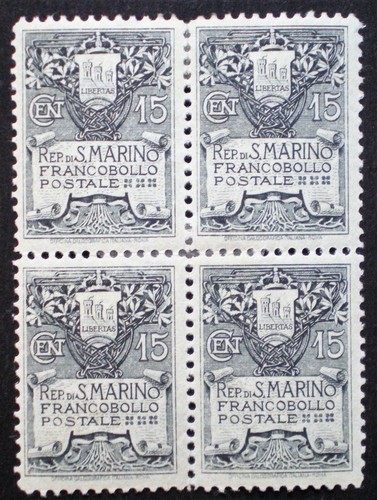 San marino 1907 stemma 15c - 1907,