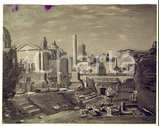 1936 MILANO (?) Alberto SALIETTI Foro romano *Fotografia coeva quadro