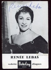 autographe de Renée LEBAS