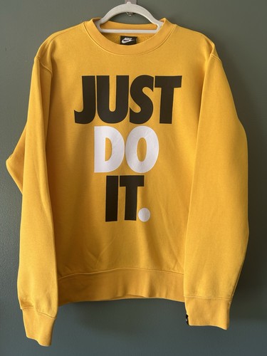 Felpa girocollo nike giallo - girocollo,