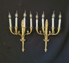 Coppia applique da parete vintage antiche applique da parete ottone 4 bracci 4 luci 