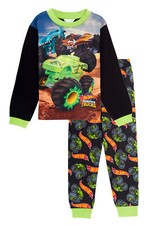 Pigiama ragazzo Hot Wheels Monster Trucks bambini auto da corsa Pjs t-shirt pantaloni lounge  