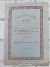 1890 ANTICO CATALOGO PASQUALE FRANCI SIENA MOBILI IN FERRO 