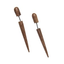 81stgeneration Orecchini Finti Dilatatori Tribali Legno Dritti 40 mm