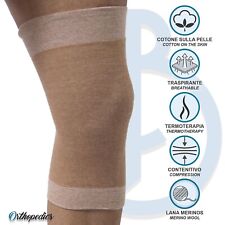 BEMAN 553 GINOCCHIERA ORTOPEDICA LANA MERINOS E COTONE SUPPORTO GINOCCHIO BEIGE