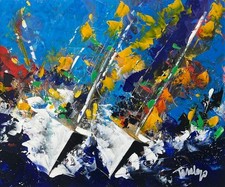 FRANCESCO TORALDO - TRE VELE - DIPINTO 50x60 (OPERA INCORNICIATA)