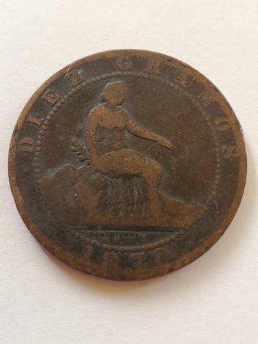 Diez centimos 1870 - diez,