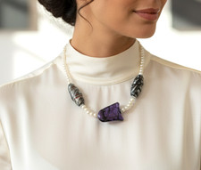 Collana artigianale con - collana,