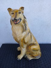 Antica Scultura Statua in Gesso Cane D'Epoca Vintage 40 cm