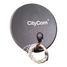 CityCom Freesat Piatto Satellitare 60 cm - Zona 2, Grigio Scuro con LNB Singolo