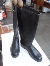 STIVALI NUEMRO 42 IN PELLE PERIODO GUERRA NERI ANNI 40 CON FORMA SCARPE EPOCA