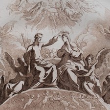 Benigno Bossi da Parmigianino Incoronazione Mariana Manierismo Italia Acquaforte 1773