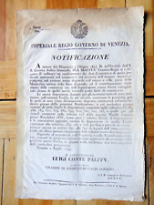 1844-NOTIFICAZIONE-GOVERNO DI VENEZIA-OROLOGI DA MURO,  DA TASCA E PENDOLO