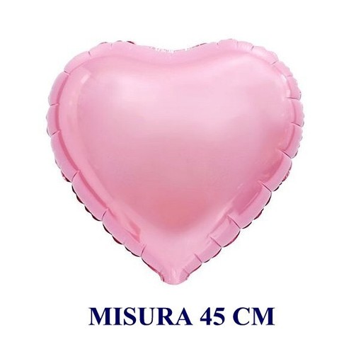 Cuore foil rosa palloncino - cuore,
