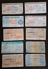 Lotto 33 MINI ASSEGNI - ANNI 70.