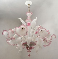 Lampadario veneziano in vetro di Murano in stile "Ca'rezzonico", 1960