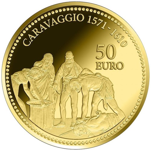 Moneta oro caravaggio - moneta,