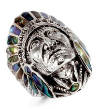 Anello argento 925 con capo - anello,