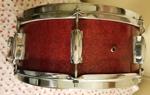 Rullante vintage rosso - , glitter