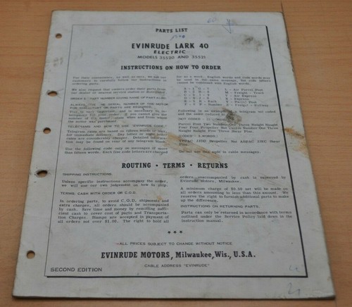 Omc evinrude lark electric - lark, 40