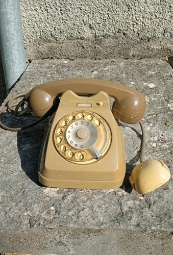 Telefono fisso vintage disco - vintage, a