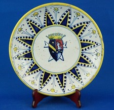 Montelupo Fiorentino Piatto ceramica Stemma nobiliare 1700-1800  XVIII-XIX