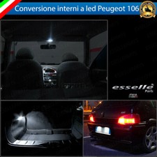 LED INTERNI PEUGEOT 106 ILLUMINAZIONE INTERNA + TARGA LED 6000K BIANCO CANBUS
