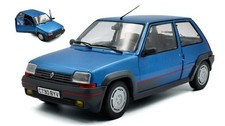 SOLIDO SL1810004 RENAULT R5 GT TURBO MK1 1985 ALPINE BLUE 1:18 Modellino