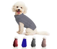 Vestito per Cane Maglione Invernale Caldo Dolcevita Taglia Media M Regalo Natale