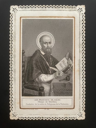 Holly card santino merletto - card,