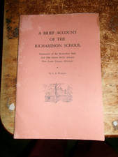 1959 A BRIEF ACCOUNT OF THE RICHARDSON SCHOOL in New Castle, DE by C.A. Weslager