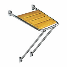 Plancetta di poppa per barca cm 45x45 acciaio inox e Iroko