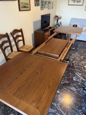 tavolo allungabile in castagno 3 m lungo aperto