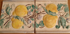 Mattonelle vietri in rilievo con decorazione limone, ceramiche di vietri salerno