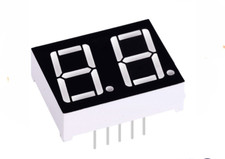 DISPLAY LED BLU 7 segmenti  doppia cifra da 0.36 pollici  2 cifre anodo comune