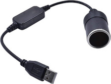 5V USB a Maschio a 12V Presa Accendisigari Presa Femmina Convertitore per Accend