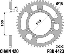 CORONA ACCIAIO 51 DENTI PER