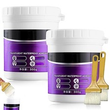 Colla Impermeabile Trasparente per Esterni 2 Pezzi Impermeabilizzante i6v