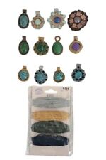 DYI Lotto 12 ciondoli FIMO + 56 metri cordino colorato per collane donna ragazza